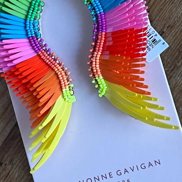 ๐บ๐HP๐๐บ NWT Mignonne Gavigan Madeline Earrings Neon Rainbow - Picture 8 of 16